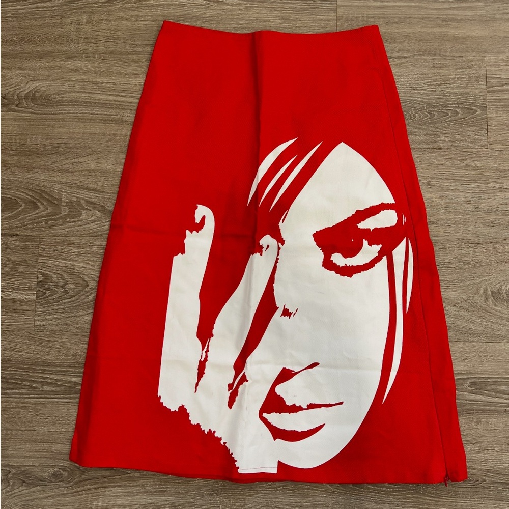 Red Graphic Women's Skirt